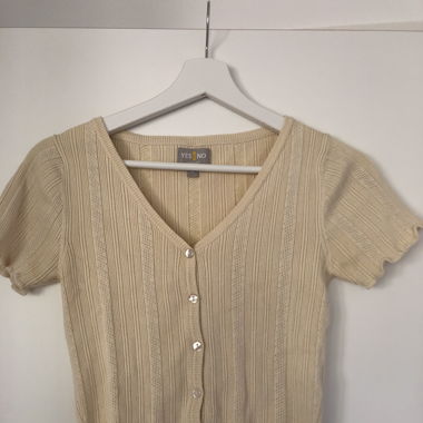 Button-Up Crop Top