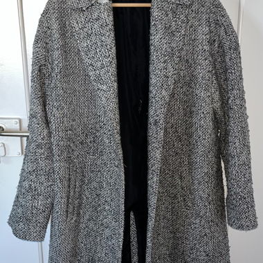 Manteau bouclé gris ZARA BASIC OUTERWEAR