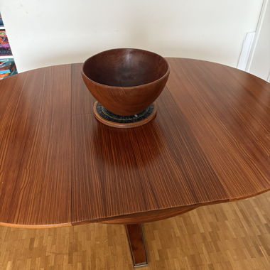 Grand bol et plateau teck vintage 