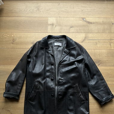 karl lagerfeld leather coat