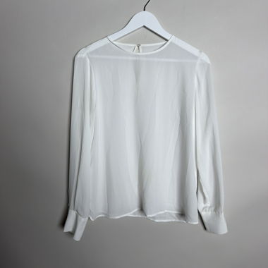 White long-sleeve blouse