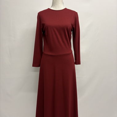 Vestito midi Kiomi nuovo 38 bordeaux manica lunga