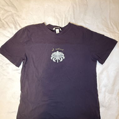 T-shirt viola con stampa "el soleil"