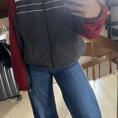Giacca sportiva da donna rosso-nero