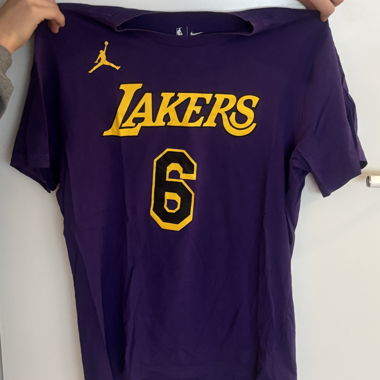 Lakers James 6 Jordan Nike T‑Shirt lilla