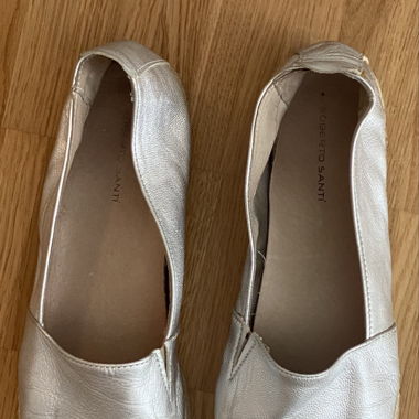 Silberne Espadrilles