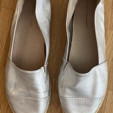 Silberne Espadrilles
