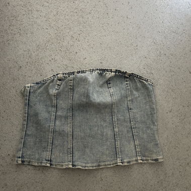 Bustier en jean SHEIN