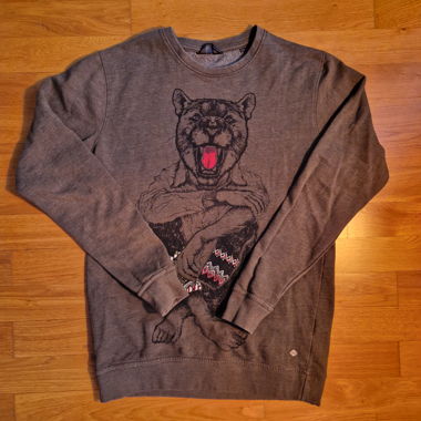 Maglione a maniche lunghe kaki