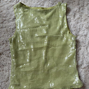 Chemise à paillettes vertes