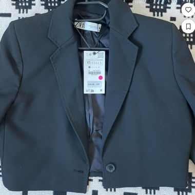 Black Zara Cropped Blazer