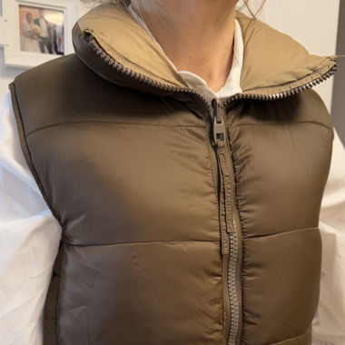 Gilet réversible marron sans manches, taille XS-S