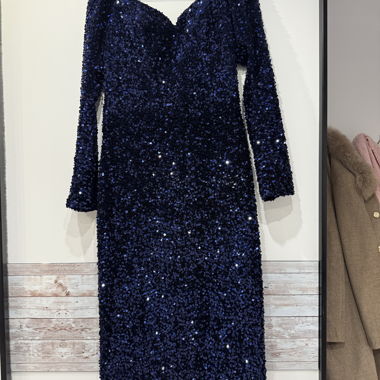 Dark blue dress with sequins