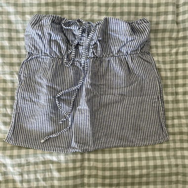 Striped Linen Top by Brandy