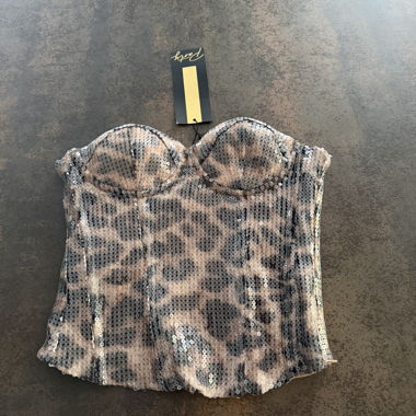 Pailletten Corset-Top gr S NEU 