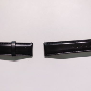 Armband strap 22mm black leather + quick release