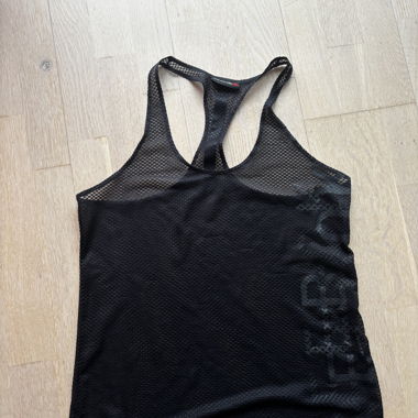 Reebok black mesh sports tank top