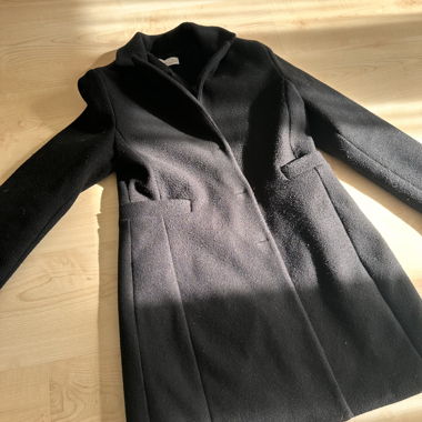 Cappotto invernale nero in misto lana