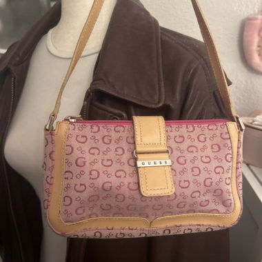 Vintage Pink Mini Guess Y2K Shoulder Bag