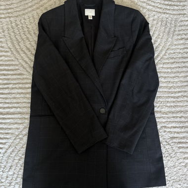 Blazer carreaux gris H&M taille S