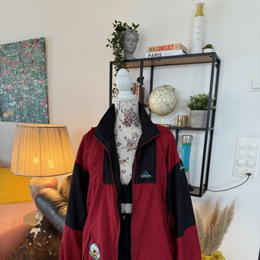 Adidas Vintage Jacke rot/schwarz Gr. L
