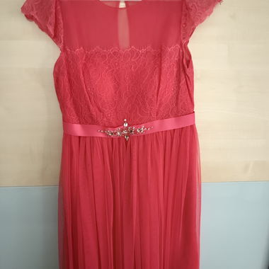 Coral Spitzenkleid