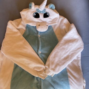 Unicorn Costume Plush Jumpsuit