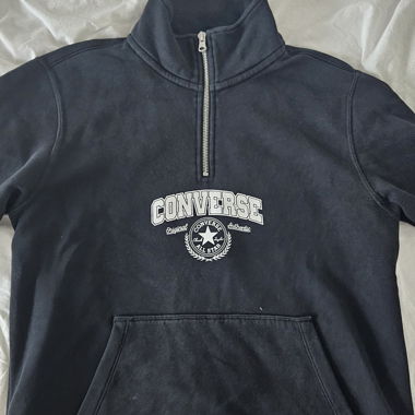 Felpa Converse con zip a metà