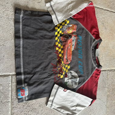 T-shirt per bambini Cars con maniche lunghe Taglia 116