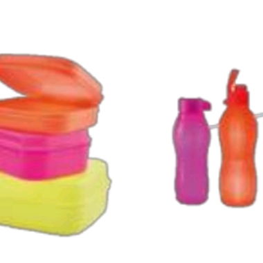 Set of 3 boxes and 3 Eco bottles Tupp