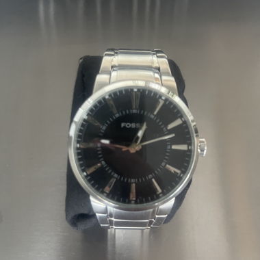 Fossil Silver-Black Wristwatch