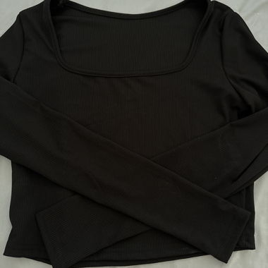 Black long-sleeve shirt