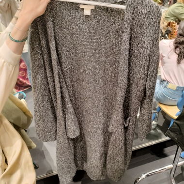Grey Knit Cardigan