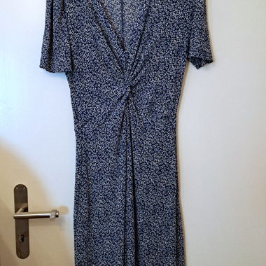 Vestito midi MANGO blu fantasia floreale - Taglia M