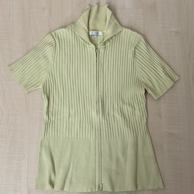 Maglione Vintage a Coste Maniche Corte