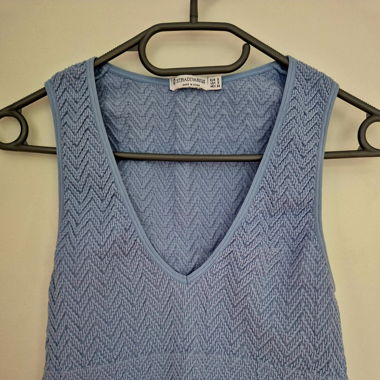 Top bleu Stradivarius - Taille S 