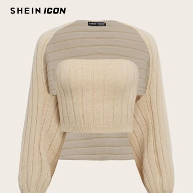 Cardigan mit Oberteil 