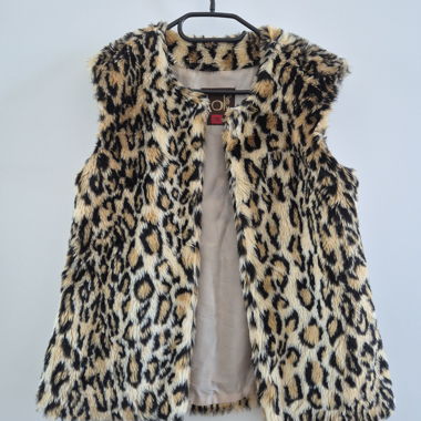 Gilet in ecopelliccia leopardata