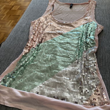 Débardeur à sequins rose Y2K