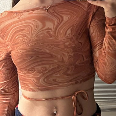 Top de soirée effet marbre