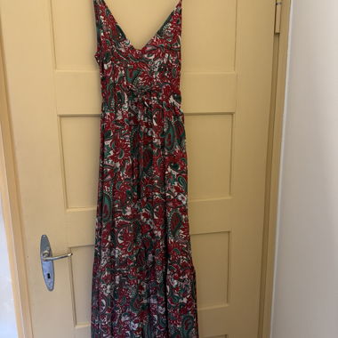 Long Summer Dress with Paisley Pattern