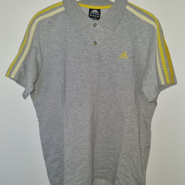 Adidas Poloshirt grau/gelb