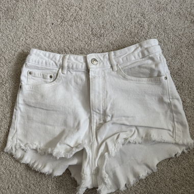 Pantalon Jean Court Blanc