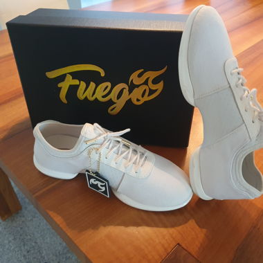 Scarpa da danza Fuego Dance Sneaker suola divisa in bianco