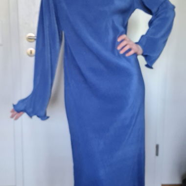 Abito plissé blu Zara S