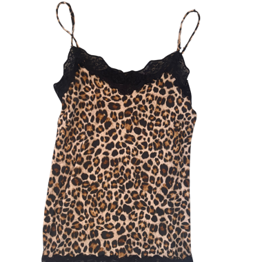Spitzen-Cami-Top mit Leopardenmuster