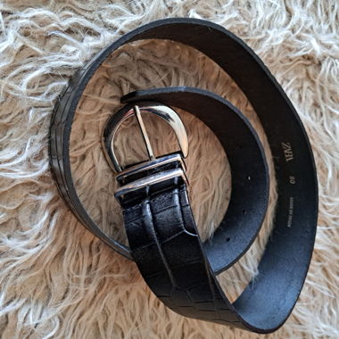 Ceinture noir Zara crocodile 