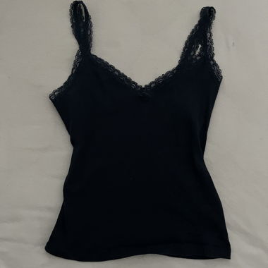 Canotta in pizzo blu navy Brandy Melville