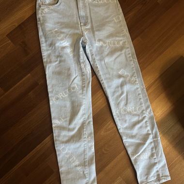 Jeans Fiorucci light wash logo taglia 27