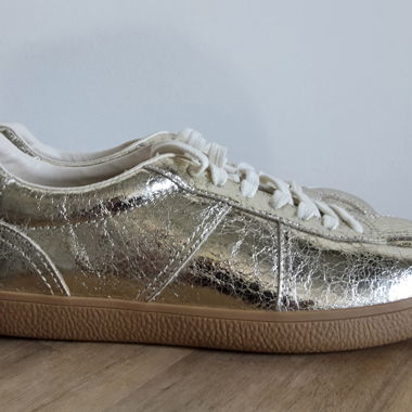 Baskets dorées Zara